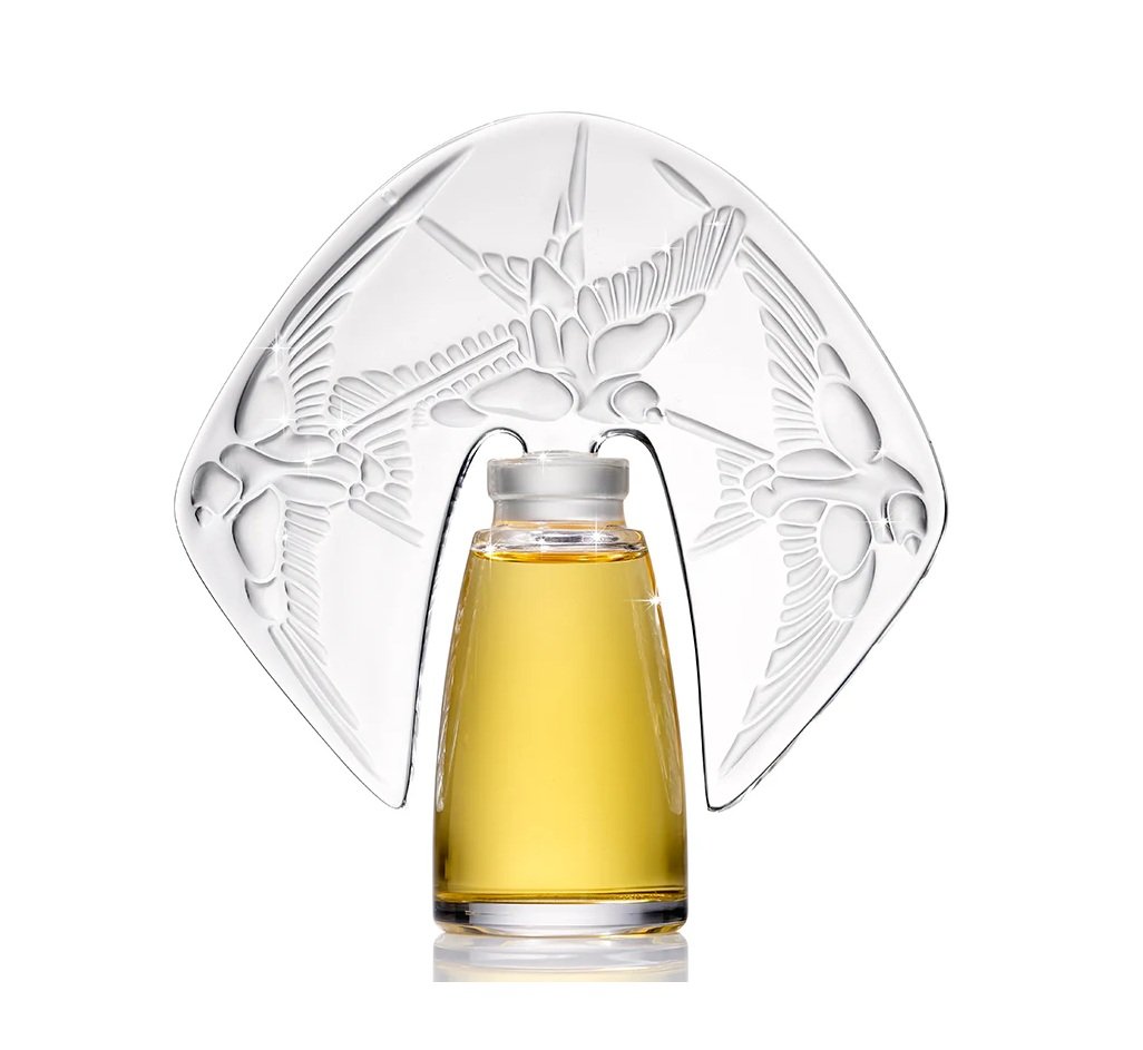 Amorem Rose Parfum Lalique crystal flacon